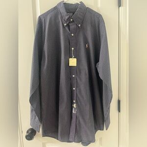 Polo Ralph Lauren Blake  Dress Shirt! 16.5 Long sleeve Classic purple check
